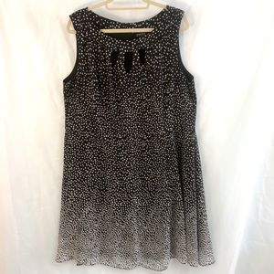 Voir Voir Women’s Sleeveless Dress Black and White Polka Dots size 22W